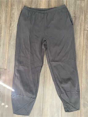Women’s  Black Casual Elastic-Waist Pants